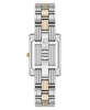 Women's Quartz Premium Crystal Accented Grooved Two-Tone Alloy Metal Bracelet Watch, 24mm