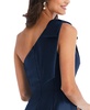 Women's Bow One-Shoulder Satin Trumpet Gown