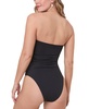 Women's Pana Floral Print Sweetheart Bandeau Ruched Center One-Piece Swimsuit