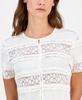 Women's Scoop-Neck Short-Sleeve Lace Top, Regular & Petites