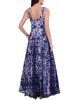 Petite 3D Floral Appliqué Gown