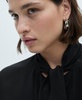 Women's Bow Detail Satin Shirt