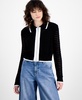 Women's Open-Stitch Zippered Cardigan