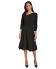 Women's Asymmetric-Neck Belted Dress
