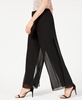 Petite Straight-Leg Overlay Pants