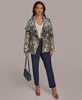 Women's Metallic Jacquard Zip-Front Jacket