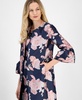 Women's Floral-Print Jacquard Topper Jacket