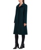 Womens Stand-Collar Single-Breasted Wool Blend Coat
