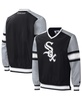 Men's Black Chicago White Sox Yardline V-Neck Pullover Windbreaker