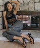 Women's Birdie Ankle-Strap Thong Heeled Dress Sandals