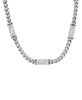 Men's Stainless Steel Wheat Chain and Simulated Diamonds Link Necklace