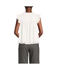 Women's Split Neck Satin Ruffle Blouse