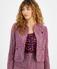 Women's Tweed Patch-Pocket Kissing Jacket, Created for Macy's