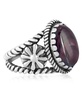 Sterling Silver Purple Spiny Oyster Concha Flower Ring, Size 6