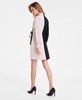 Women's Satin Color Block Tie-Front Dress, Exclusively at Macy's 