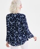 Women's Printed Pintuck Ruffle Sleeve Blouse, Exclusively at Macy's