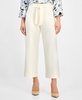 Women's Tie-Front Pull-On Cropped Wide-Leg Pants