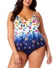 Plus Size Floral-Print Tankini Top & Bottoms 