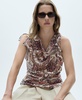 Women's Satin Print Blouse