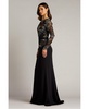 Women's Beacon Belted Embroidered Illusion Gown