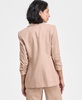 Women's Ruched-Sleeve Open-Front Linen Blazer, Exclusively at Macy's