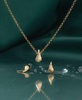 Puff Teardrop 17" Pendant Necklace & Puff Earrings Collection in Gold Vermeil, Created for Macy's