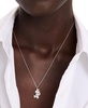 Mixed Stone Flower Pendant Necklace, 16" + 3" extender