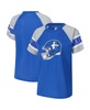 Women's Blue Detroit Lions 1st Rounder Color Block Raglan Top