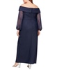 Plus Size Off-The-Shoulder Ruffle Gown