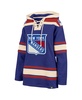 Women's Blue New York Rangers Superior Lacer Pullover Hoodie