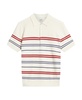 Men's Herringbone Stripe Short Sleeve Polo Shirt