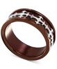 Men's Two-Tone Embellished Ring in Stainless Steel