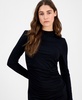 Women's Tulip-Hem Ruched-Front Long-Sleeve Dress, Exclusively at Macy's 