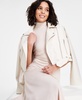 Women's Faux-Leather Long-Sleeve Moto Jacket, Exclusively at Macy's 