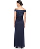 Women's Embroidered Lace Ruched Gown
