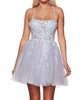 tulle lace prom dress in iced lilac