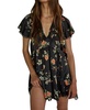 hera floral dress in black