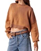 easy street crop pullover in camel