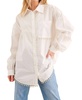 you are extraordinary button down shirt in white