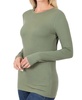 back to basic round neck long sleeve in olive