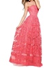 strapless long prom dress in red