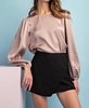 satin blouse in coco