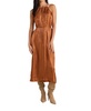halter neck slip dress in ember glow shimmer