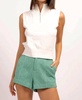 jesse half-zip vest in ivory