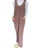 textured sweater jumpsuit in mocha