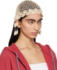 Beige Blossom Crochet Beanie