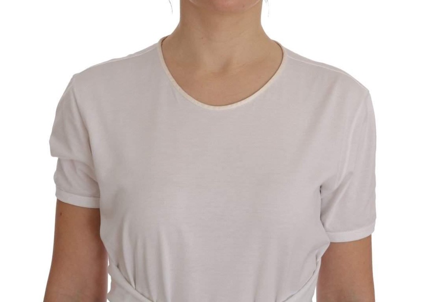 Dolce & Gabbana  White Cotton Silk T-Shirt