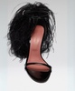 Jerry sandal 105 patent black and black feathers