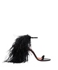 Jerry sandal 105 patent black and black feathers