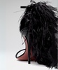Jerry sandal 105 patent black and black feathers